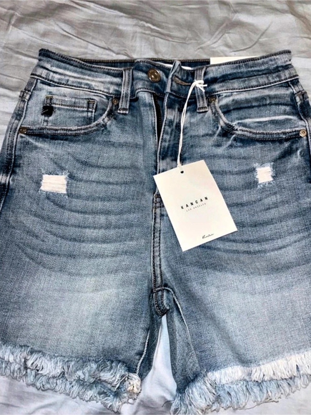 KanCan Women'Small Denim Cutoff Shorts in Blue Size Small NWT
